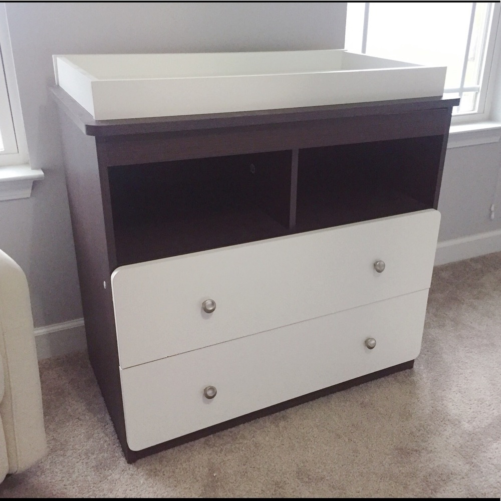 Changing table with drawers